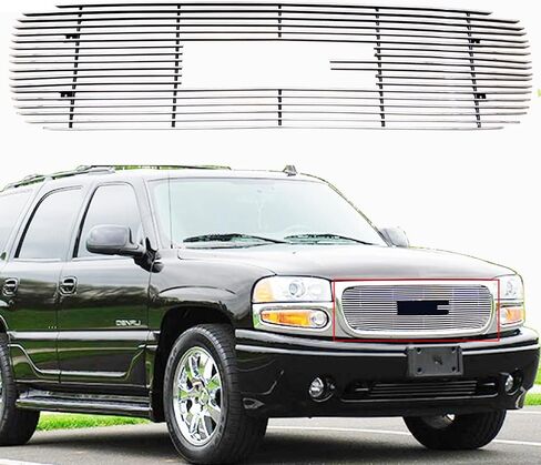 متوافق مع 1999-2002 GMC Sierra 1500 2500 2001-2006 GMC Yukon Billet Grille Insert Chrome 2003 04 05 in Saudi Arabia