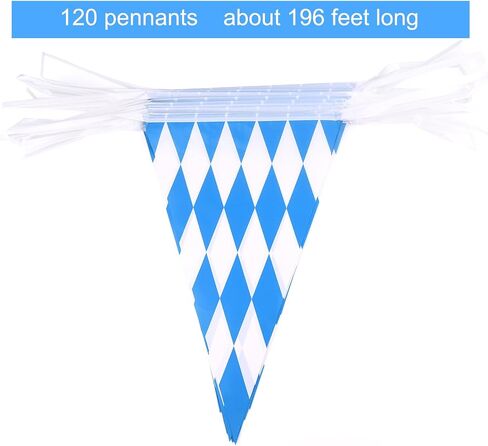TUPARKA 98 Feet Oktoberfest Bavarian Pennant Banner Flag, Oktoberfest Decorations Octoberfest Party Supplies in Kuwait