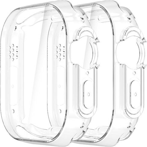حافظة حماية شاشة ناعمة من Simpeak متوافقة مع ساعة Apple Watch 38mm Series 2 Series 3، عبوة من قطعتين، من جميع النواحي، أسود+أسود in Saudi Arabia