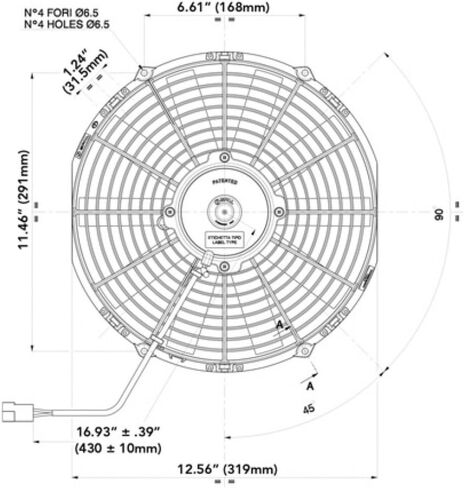 SPAL 30100384 Pusher Fan (12in ؛ لاستخدام W/ 15amp Fuse في 13V) ، 1 حزمة in Saudi Arabia