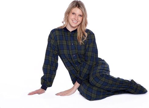 BIG FEET PAJAMA CO. Plaid Cotton Flannel Adult Footie Pajamas Onesie Men and Women in Saudi Arabia