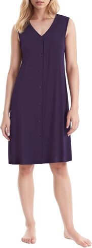 Latuza Women's Viscose Slightsless Lightgown Button Button Down Down Sleep Tirts in Saudi Arabia