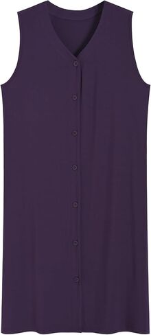Latuza Women's Viscose Slightsless Lightgown Button Button Down Down Sleep Tirts in Saudi Arabia