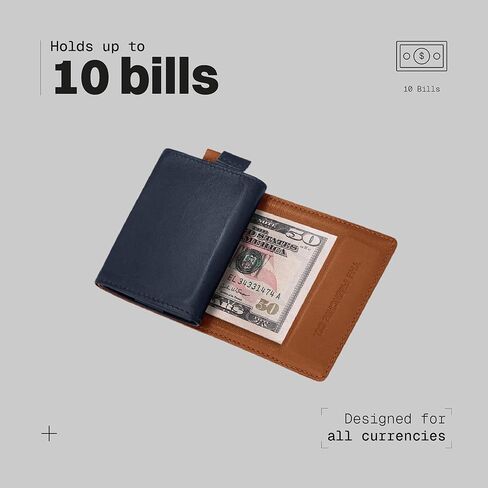 The Frenchie Co. Air Tag Speed Wallet Mini ، حامل بطاقة حظر RFID للغاية ، محفظة جيب أمامية الحد الأدنى للرجال والنساء ، مصنوعة من جلد إيطالي كامل الحبوب in Kuwait