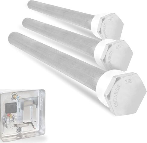 RV سخان الماء أنود قضيب - 2 عبوة ، ضمان لمدة عامين - 9.25 "× 3/4" NPT - قضيب أنود المغنيسيوم الممتاز لزخارف الماء الساخن ، RV ، حماية طويلة الأمد قضيب الأنود من أجل RV. in Saudi Arabia