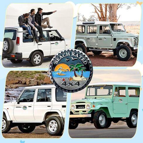 شعار السيارة المصنفة على الشاطئ من أجل Jeep - ملصقات السيارات المعدنية 4x4 3D شارة شارة السيارات متوافقة مع Jeep (صدرت على الشاطئ) in Saudi Arabia