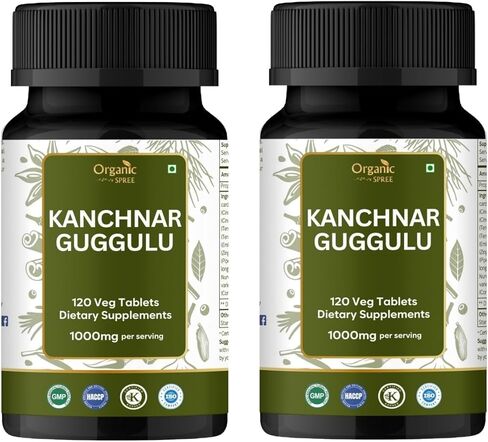 Kanchnar Guggulu 120 أقراص - يدعم التخلص من السموم والصحة اللمفاوية* - صياغة الايورفيدا - معتمدة ونباتية (1) in Kuwait