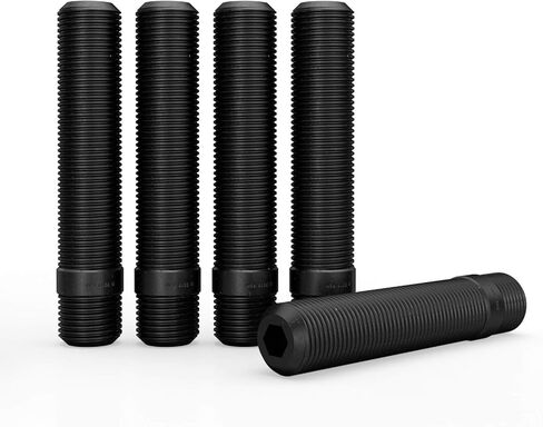 20pcs Extended Black Wheel Stud Conversion - 14x1.25 to 14x1.25, 92mm Total Length, 75mm Shank Length - Compatible with BMW Vehicles (Ensure Vehicle uses 14x1.25 Bolts) Screw Adapter in Kuwait