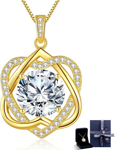 InfinityLove Heart Pendant Necklaces for Women, 2-5 Carat Moissanite Heart Necklace, Anniversary Birthday Christmas Valentine Engagements Mothers Day Jewelry for Wife Her Girlfriend Mom Daughter in Kuwait
