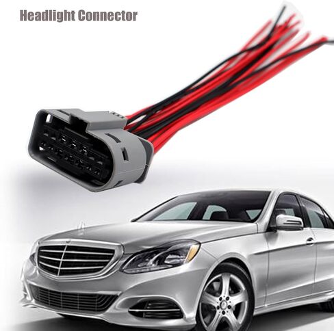 موصل مصباح المصباح 14pin متوافق مع مرسيدس-بنز CLA45 AMG E500 C300 1994-2024 الأسلاك تسخير PIGALL PLUCT PA66 GF25 A3 in Kuwait