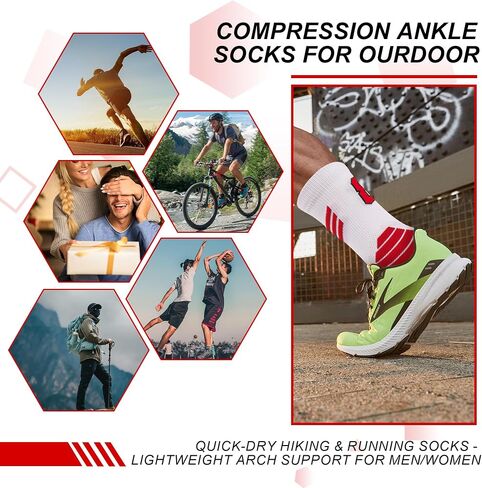 Elite Basketball Socks 3 Pair - Moisture-Wicking Arch Support Crew Sock for Men/Women, Running Athletic Socks in Saudi Arabia