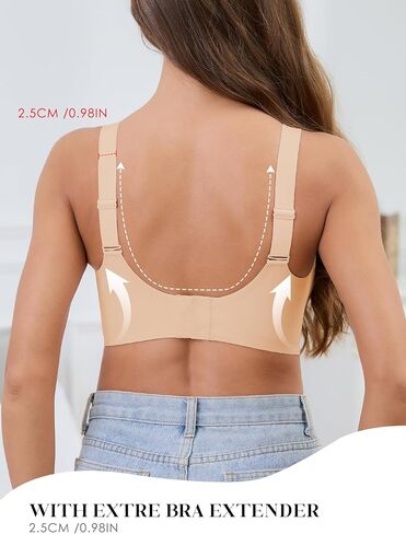POSESHE Womens Wireless Bras V Mesh Comfortable Bralette Supportive Tshirt No Underwire Seamless Push Up Everyday Bra in Saudi Arabia