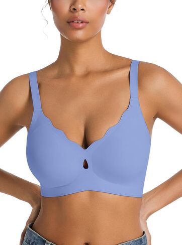 POSESHE Bras for Women No Underwire Wave Push Up Wireless Seamless Full Coverage Bralettes Lift Everyday Bra in Saudi Arabia