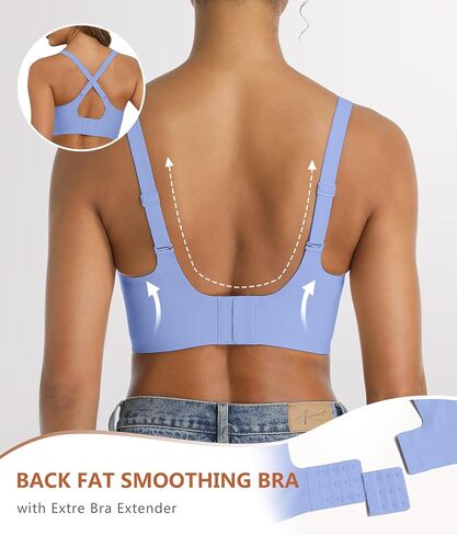 POSESHE Bras for Women No Underwire Wave Push Up Wireless Seamless Full Coverage Bralettes Lift Everyday Bra in Saudi Arabia