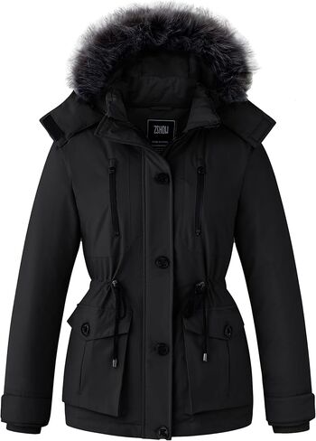 ZSHOW Women's Winter Coat Warm Quilted Puffer Jacket Thicken Parka with Removable Hood (Regular and Plus Size) in Kuwait