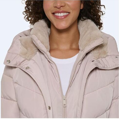 Andrew Marc Women's Mixed Media Hooded Puffer Jacket in Saudi Arabia