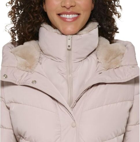 Andrew Marc Women's Mixed Media Hooded Puffer Jacket in Saudi Arabia