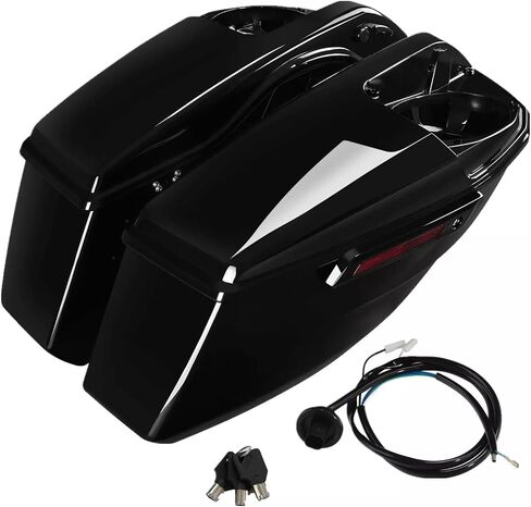 TCT-MOTORPARTS VIVID BLACK 6x9 Saddlebag Mepaler Lids Fit for Harley Cvo Road Street Glide 2023-2025 FLHX FLTRX FLTRXSTSE 2024-2025 Street Glide Ultra Flhxu in Kuwait