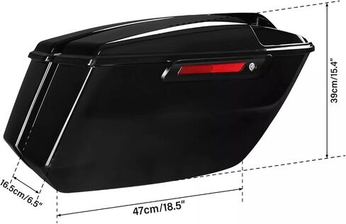 TCT-MOTORPARTS VIVID BLACK 6x9 Saddlebag Mepaler Lids Fit for Harley Cvo Road Street Glide 2023-2025 FLHX FLTRX FLTRXSTSE 2024-2025 Street Glide Ultra Flhxu in Kuwait