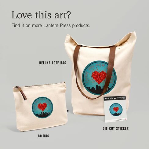 Lantern Press I Love You New Orleans ، Louisiana ، 100 ٪ Cotton Zipper Pouch ، ملحق السفر ، GO BAG in Kuwait