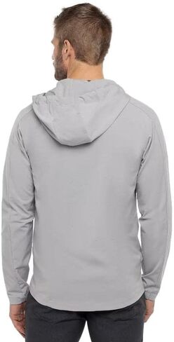 سترة بغطاء رأس بسحاب كامل من TravisMathew، رمادي منقط (as1، alpha، x_l، عادي، عادي) in Kuwait