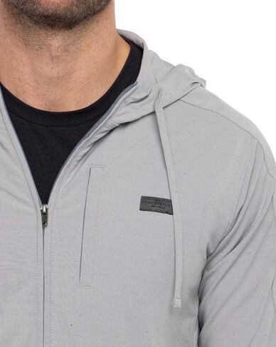 سترة بغطاء رأس بسحاب كامل من TravisMathew، رمادي منقط (as1، alpha، x_l، عادي، عادي) in Kuwait