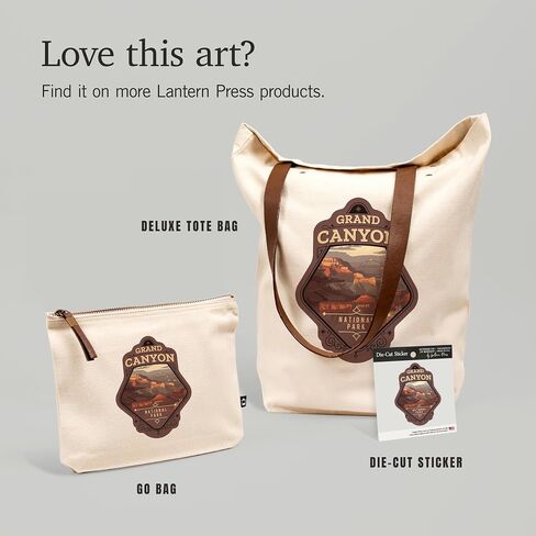 Press Lantern Grand Canyon National Park ، Arizona ، سلسلة Park National Park ، حقيبة سحاب من القطن 100 ٪ ، ملحق السفر ، GO BAG in Saudi Arabia