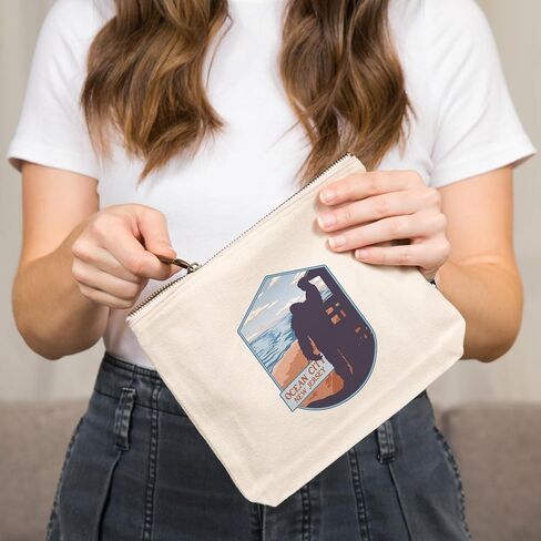 Lantern Press Ocean City, New Jersey, Bigfoot WPA Style, 100% Cotton Zipper Pouch, Travel Accessory, Go Bag in Saudi Arabia