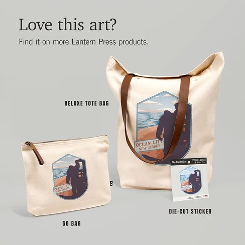 Lantern Press Ocean City, New Jersey, Bigfoot WPA Style, 100% Cotton Zipper Pouch, Travel Accessory, Go Bag in Saudi Arabia