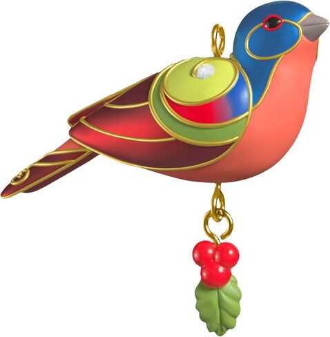 Hallmark remsake 0.75 "Mini Christmas Ornament 2025 ، Painted Bunting ، Gifts لمحبي الطبيعة in Kuwait