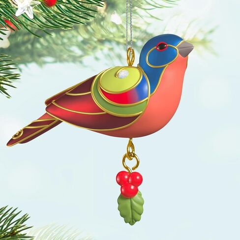 Hallmark remsake 0.75 "Mini Christmas Ornament 2025 ، Painted Bunting ، Gifts لمحبي الطبيعة in Kuwait