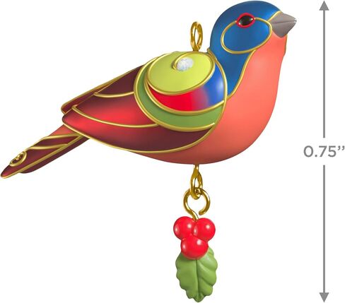 Hallmark remsake 0.75 "Mini Christmas Ornament 2025 ، Painted Bunting ، Gifts لمحبي الطبيعة in Kuwait