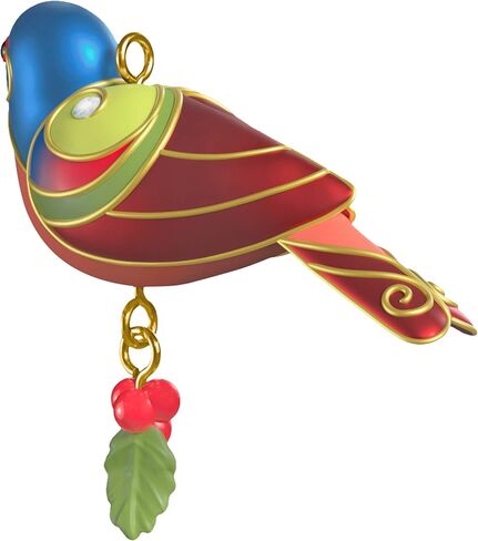 Hallmark remsake 0.75 "Mini Christmas Ornament 2025 ، Painted Bunting ، Gifts لمحبي الطبيعة in Kuwait