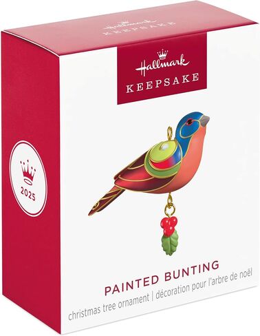 Hallmark remsake 0.75 "Mini Christmas Ornament 2025 ، Painted Bunting ، Gifts لمحبي الطبيعة in Kuwait