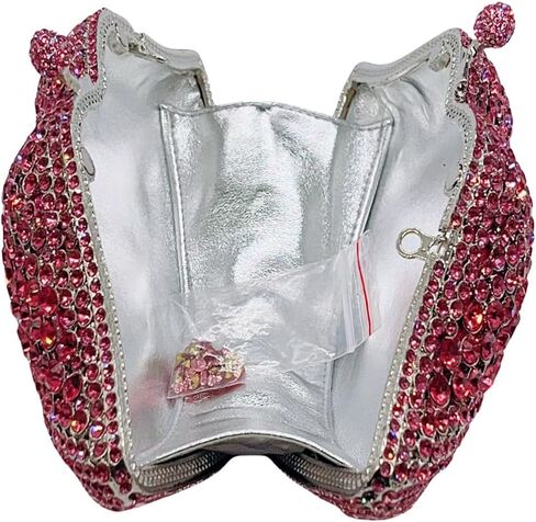 Women Sparkling Lip Evening Bag Rhinestone Clutch Luxury Purse Crystal Clutch for Wedding Party Prom in Saudi Arabia