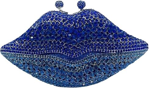 Women Sparkling Lip Evening Bag Rhinestone Clutch Luxury Purse Crystal Clutch for Wedding Party Prom in Saudi Arabia
