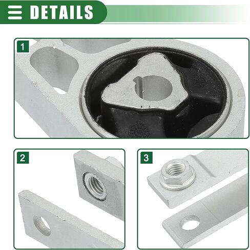 Motoforti Engine Motor Mount, Transmission Mount, for Jeep Compass 2.4L 2018-2019, No.68253029AC, Silver Tone in Saudi Arabia