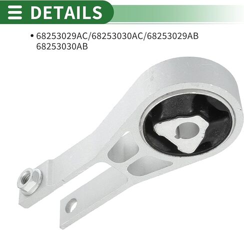 Motoforti Engine Motor Mount, Transmission Mount, for Jeep Compass 2.4L 2018-2019, No.68253029AC, Silver Tone in Saudi Arabia