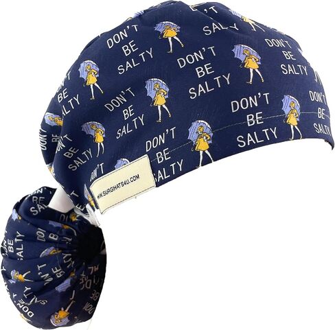 Ponytail Medical Scrub Cap – Don't Be Salty! – Dr. Hats, Nurses Hats. Scrub Hat for Women Blue in Saudi Arabia