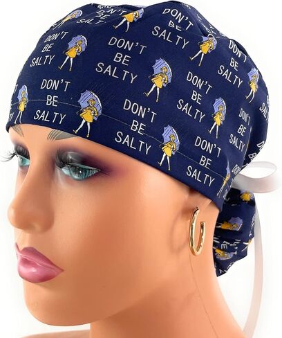 Ponytail Medical Scrub Cap – Don't Be Salty! – Dr. Hats, Nurses Hats. Scrub Hat for Women Blue in Saudi Arabia