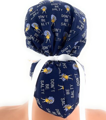 Ponytail Medical Scrub Cap – Don't Be Salty! – Dr. Hats, Nurses Hats. Scrub Hat for Women Blue in Saudi Arabia