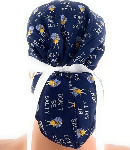 Ponytail Medical Scrub Cap – Don't Be Salty! – Dr. Hats, Nurses Hats. Scrub Hat for Women Blue in Saudi Arabia