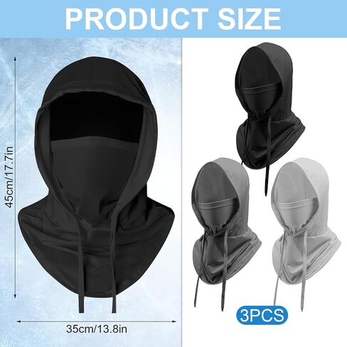3 Pack Cooling Balaclava Mask for Men Women - Sun UV Protection Hood Face Cover for Cycling Skiing Fishing Motorcycle Breathable Full Head Pasamontañas in Saudi Arabia