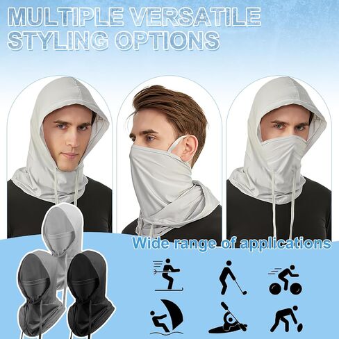 3 Pack Cooling Balaclava Mask for Men Women - Sun UV Protection Hood Face Cover for Cycling Skiing Fishing Motorcycle Breathable Full Head Pasamontañas in Saudi Arabia