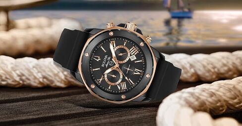 سلسلة النجوم البحرية للرجال في Bulova A Black and Gold Ion المقاوم للصدأ المصنوعة من الفولاذ المقاوم للصدأ 6 يوني in Saudi Arabia