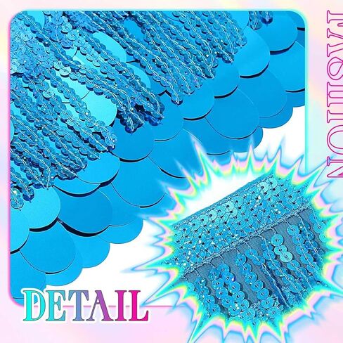 GRAEEN Sequin Mermaid Skirt Blue Sparkly Tassel Skirts for Women in Saudi Arabia