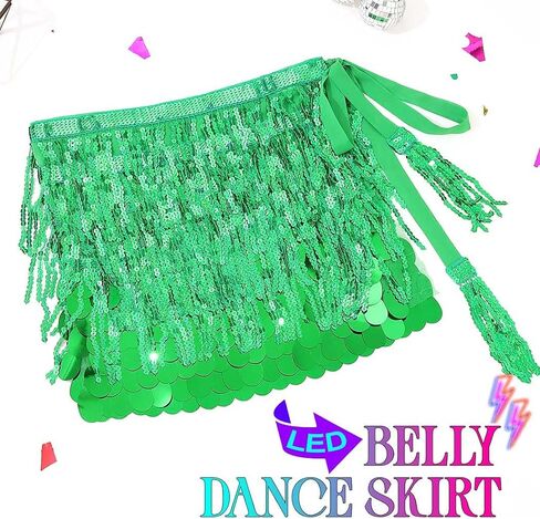 GRAEEN Sequin Mermaid Skirt Blue Sparkly Tassel Skirts for Women in Saudi Arabia