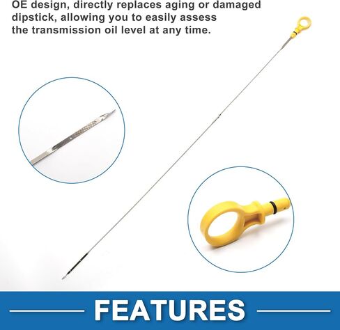 Engine Oil Dipstick No.5L1Z6750AA Oil Level Dip Stick Double Hole Indicator for Lincoln Navigator W/ 5.4L V8 2005-2014 Plastic Metal Yellow in Saudi Arabia