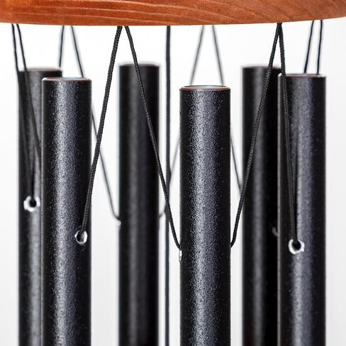 Festival 24-inch Redwood Wind Chime in Silver by Wind River for Patio, Backyard, Garden, and Outdoor décor. Made in The USA in Saudi Arabia