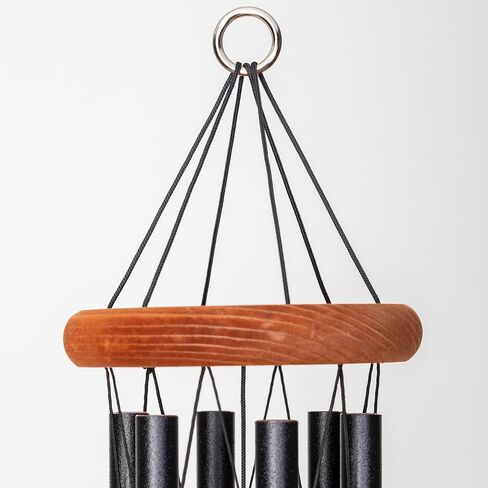 Festival 24-inch Redwood Wind Chime in Silver by Wind River for Patio, Backyard, Garden, and Outdoor décor. Made in The USA in Saudi Arabia